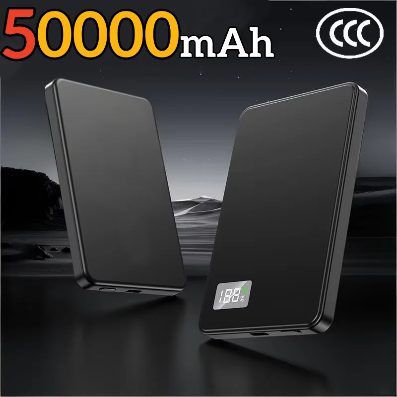 Przenośny magnetyczny powerbank bezprzewodowy PD22.5W o pojemności 500000 mAh z szybkim ładowaniem.