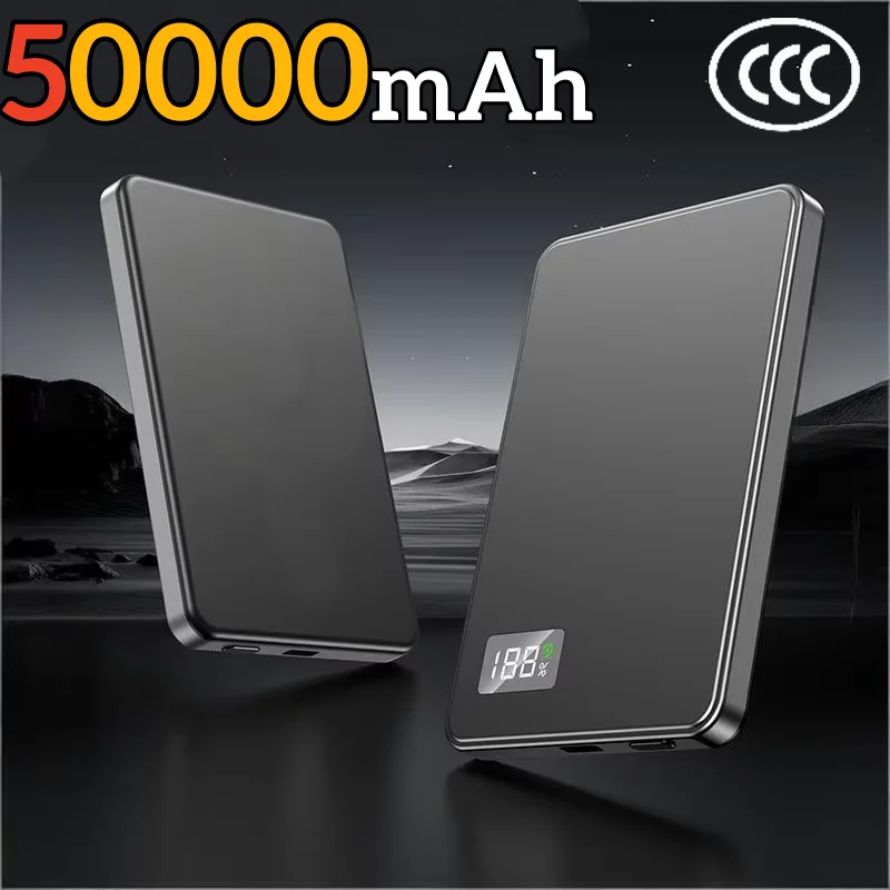 Przenośny magnetyczny powerbank bezprzewodowy PD22.5W o pojemności 500000 mAh z szybkim ładowaniem.